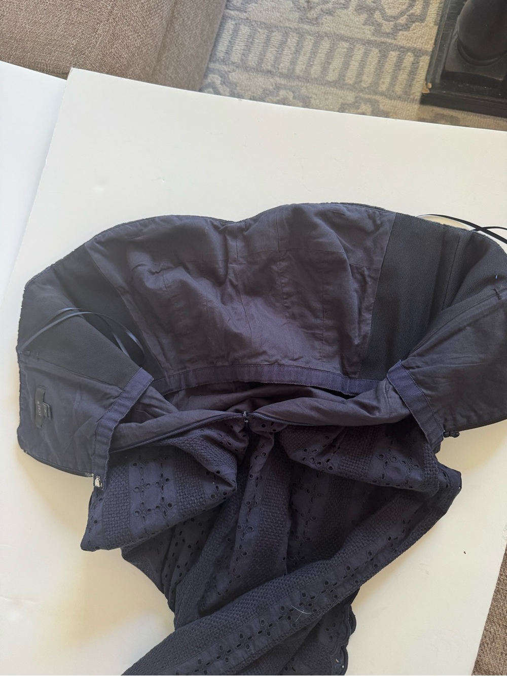 J. Crew Navy Strapless Eyelet Sundress - Picture 7 of 8